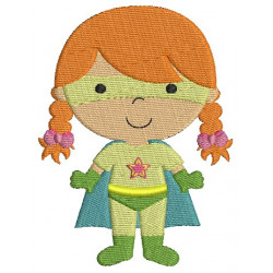 Stickdatei - Kleine Superheldin 2